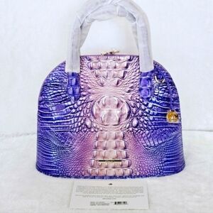 Brahmin Georgina Very Peri Ombre Purple Embossed Satchel. Brand NWT